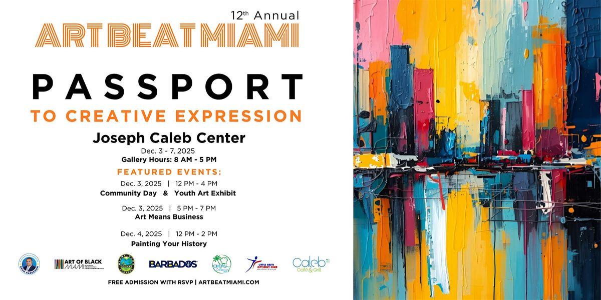 Art Beat Miami @ Joseph Caleb Center 2025, 3 December | Event in Miami | AllEvents
