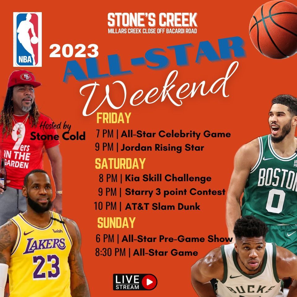 NBA AllStar Weekend Watch Party, Stone's Creek, Nassau, 17 February to