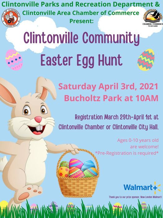 Clintonville Community Easter Egg Hunt, Bucholtz Park, Clintonville