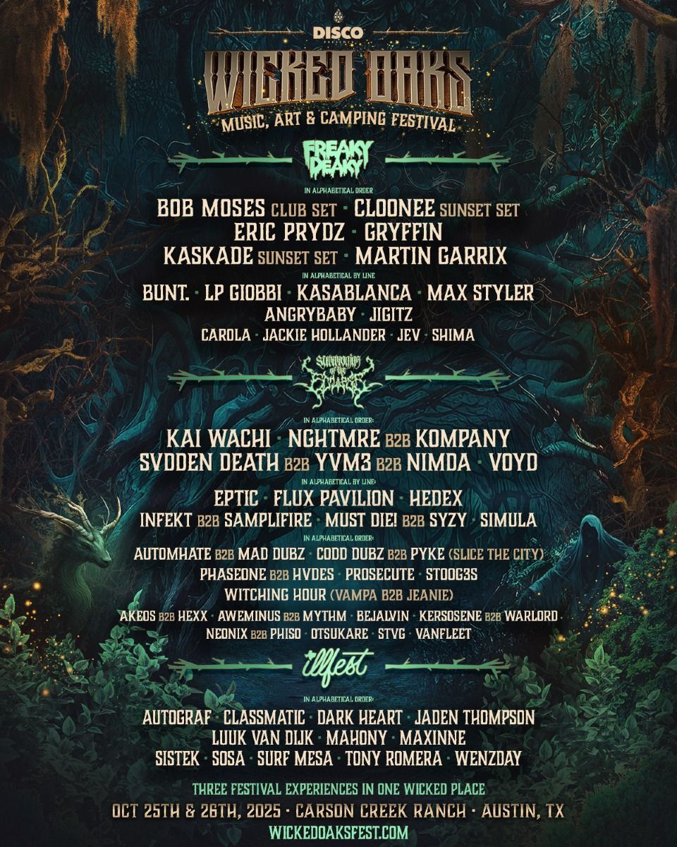 Wicked Oaks - Saturday, 24 October | Event in Austin | AllEvents
