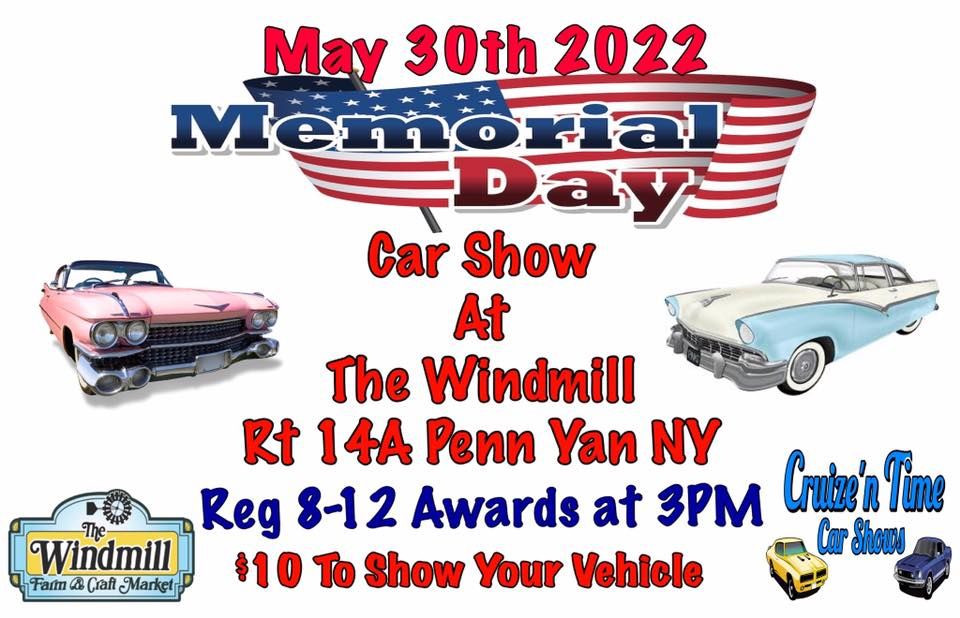 Memorial Day Windmill Car Show, The Windmill Farm and Craft Market