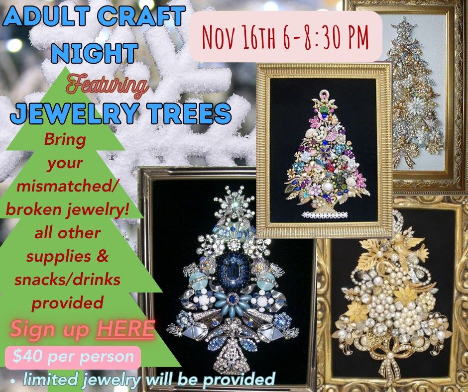 Adult Craft night featuring Jewelry Trees!, Kaleidoscope Family Gym