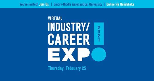 Spring 2021 Embry Riddle Aeronautical University Virtual Industry Career Expo 25 February 2021 Online Events erau spring 2021 calendar