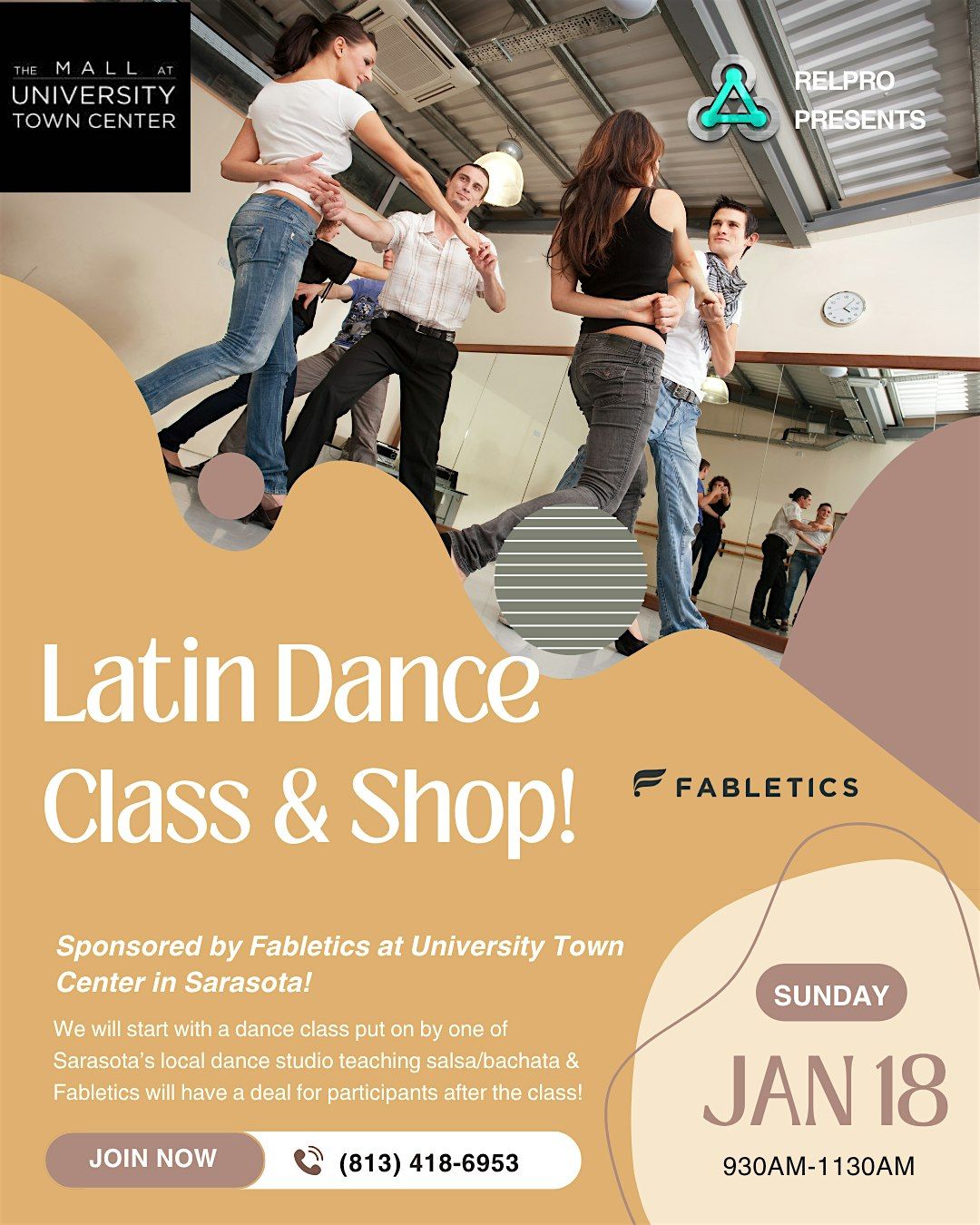 Latin Dance Class & Shop at UTC Sarasota!, 18 January | Event in Sarasota | AllEvents