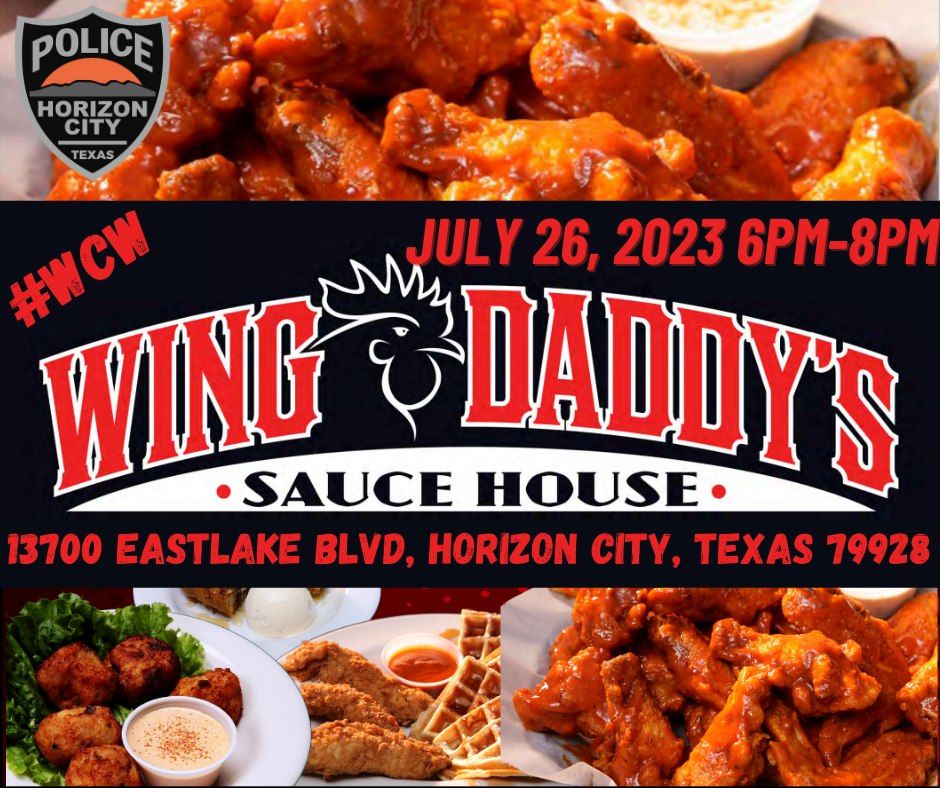 Wing Cop Wednesday WCW, Wing Daddy's Sauce House Horizon, Fabens, 26