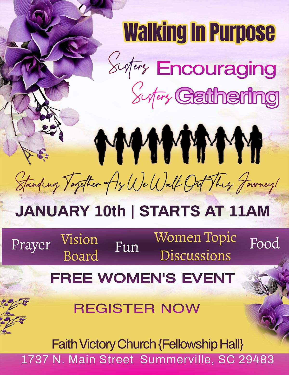 Walking In Purpose  Sisters Encouraging Sisters Vision Board Gathering, 10 January | Event in Summerville