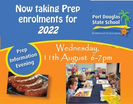 Prep 2022 Information Evening Port Douglas State School August 11 2021 Allevents In Douglas Events November 2022