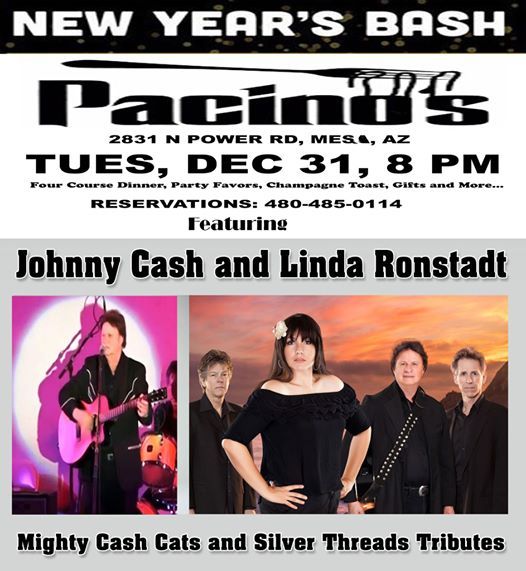 New years eve dinner at voila french bistro Johnny Cash and Linda Ronstadt New Years Eve, Pacinos, Mesa, AZ at Pacino's, Mesa