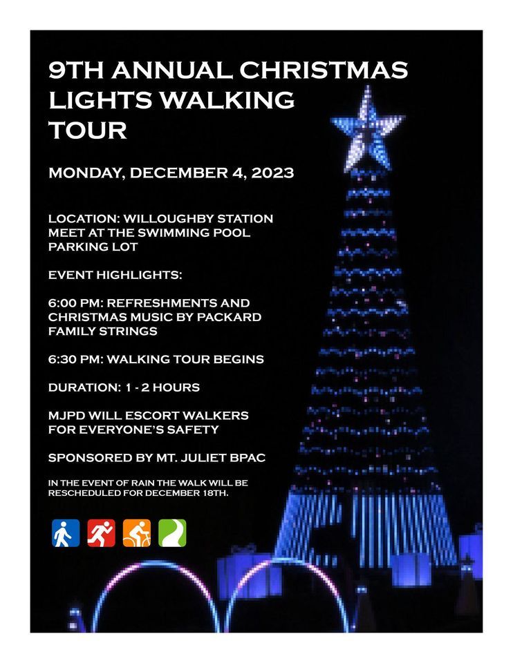 9th Annual Christmas Lights Walking Tour Presented by Mt. Juliet BPAC