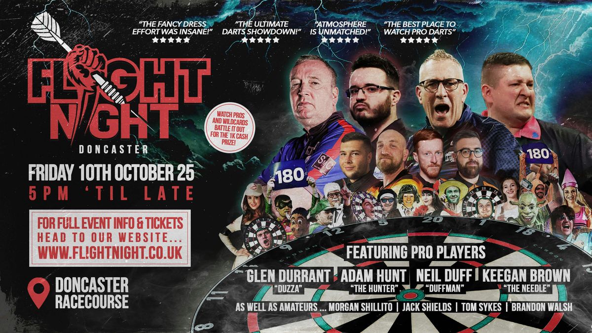 Flight Night 2025 'The Ultimate Darts Showdown' 🎯 @ Doncaster Racecourse!, 10 October | Event in Doncaster