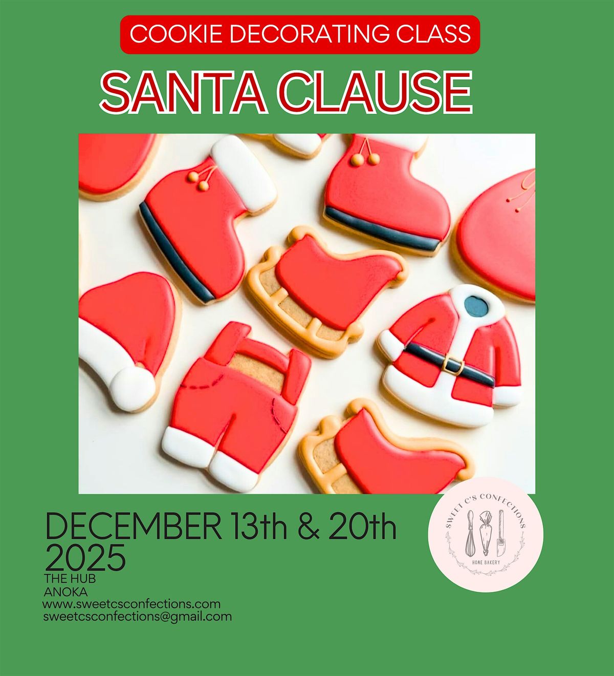 Santa Clause Sugar Cookie Decorating Class in Anoka, MN!, 20 December | Event in Anoka | AllEvents