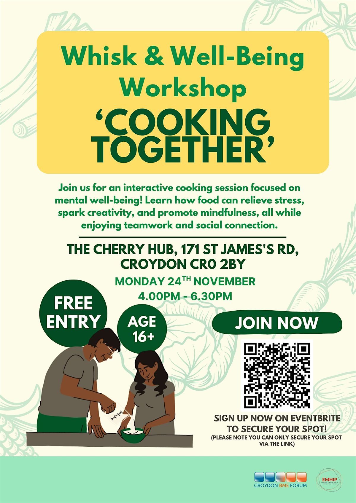 Whisk and Wellbeing Cooking Class | Event in Croydon | AllEvents