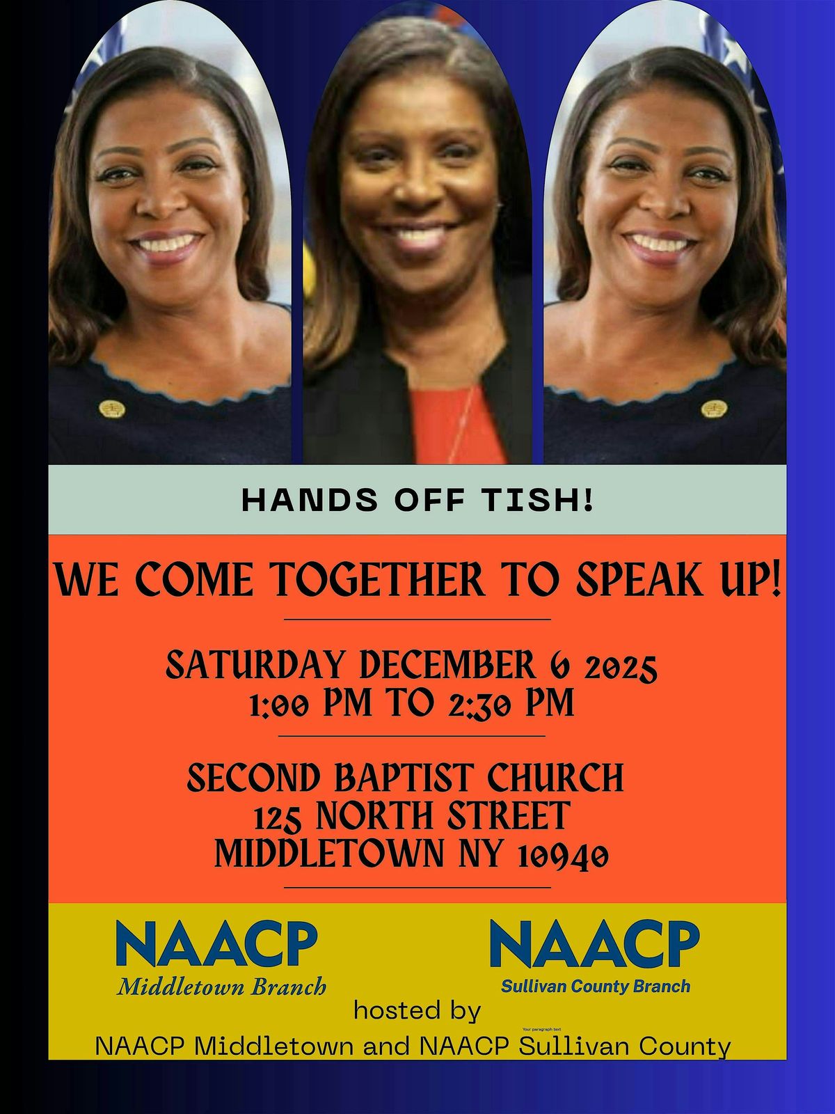 Support Leticia James- Peaceful stand in solidarity, 6 December | Event in Middletown | AllEvents