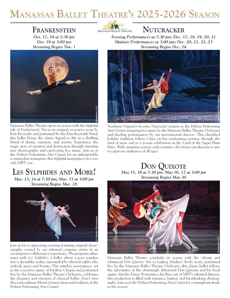 Manassas Ballet - Frankenstein at Hylton Performing Arts Center - Merchant Hall, 18 October | Event in Manassas