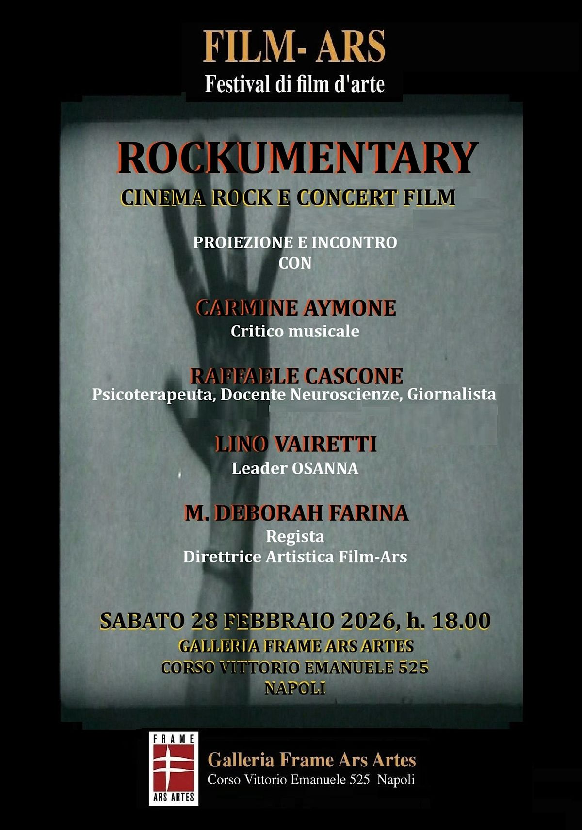 A FILM-ARS CINEMA E MUSICA CON "ROCKUMENTARY"