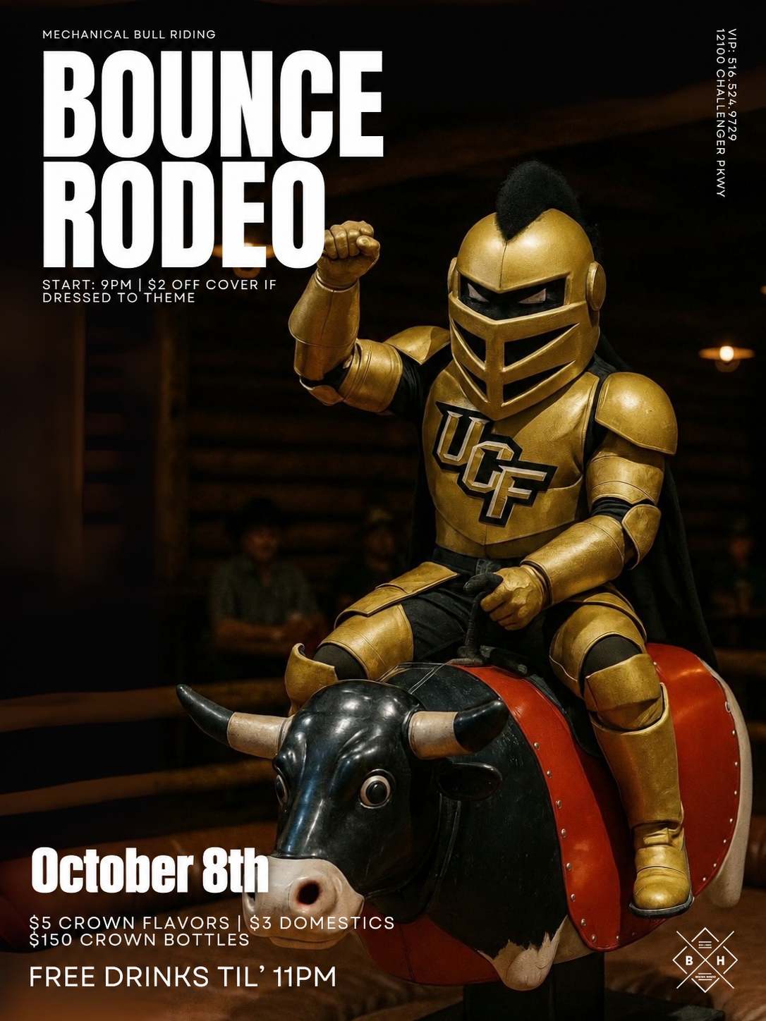BOUNCE RODEO // FREE DRINKS TIL 11, Bounce House Social Eats, Bertha, 8 ...