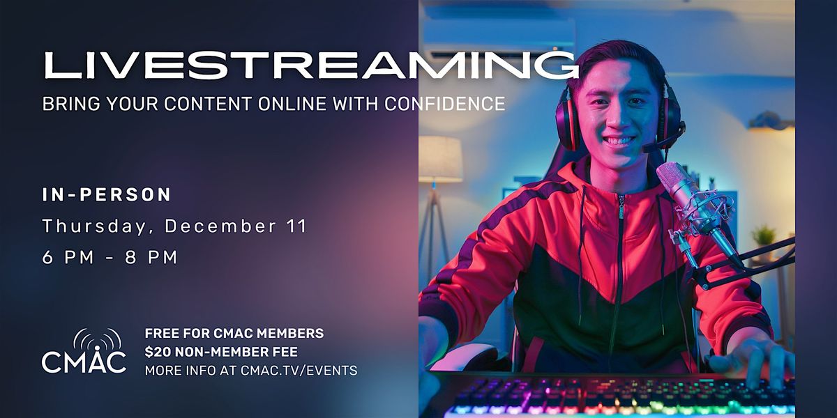 Workshop: Livestreaming, 11 December | Event in Fresno | AllEvents