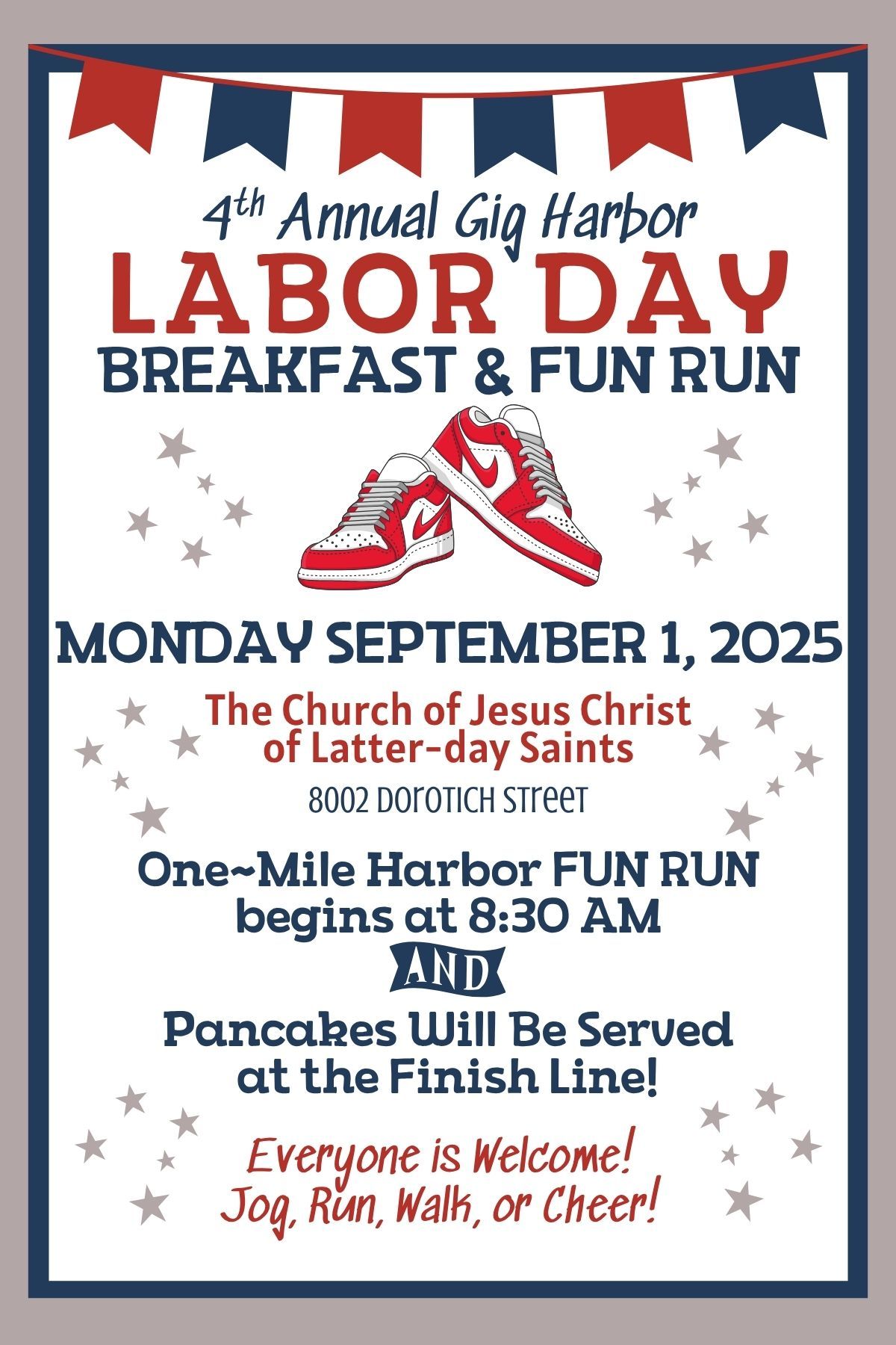 Labor Day Breakfast and Fun Run, 1 September | Event in Gig Harbor | AllEvents