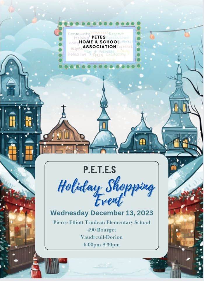 PETES Home & School Holiday Shopping Event, 490 Rue Bourget, Vaudreuil