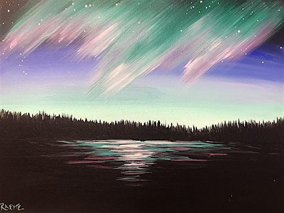 Northern Lights - Tipsy Brush Painting Party!, 18 February | Event in Kila | AllEvents