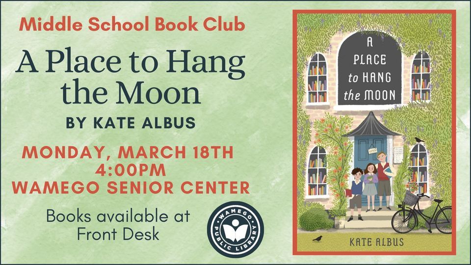 Middle School Book Club, Wamego Senior Center, March 18 2024 AllEvents.in