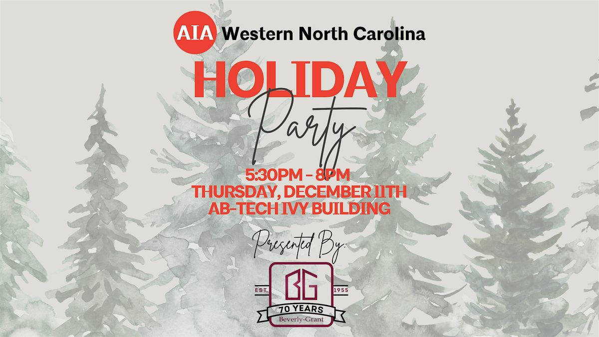 AIA Western North Carolina Holiday Party, 11 December | Event in Asheville | AllEvents
