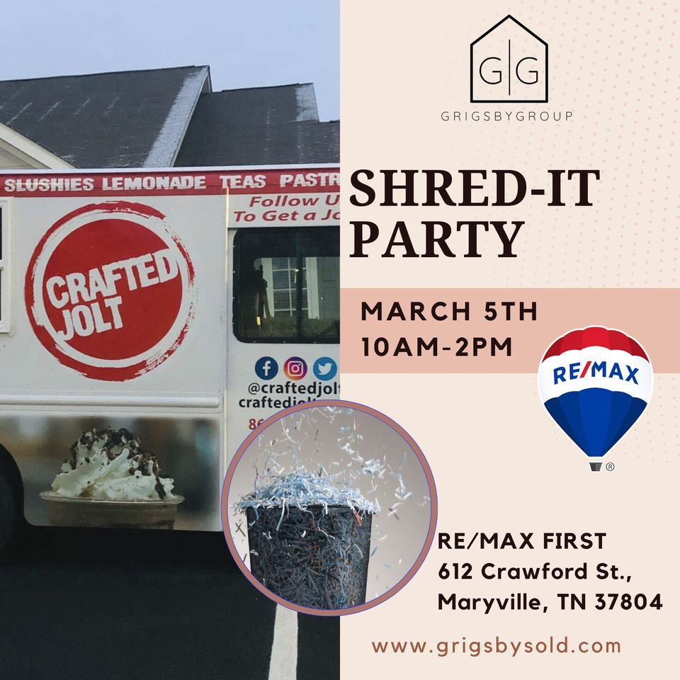 SHRED AND SIP , REMAX FIRST Realtors, Maryville, 5 March 2024
