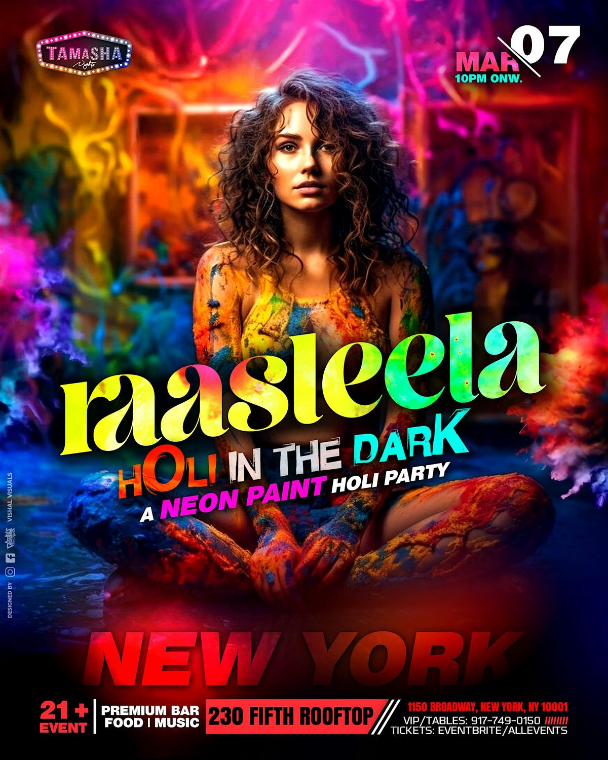 NYC RAASLEELA- BOLLYWOOD HOLI AFTER DARK @230 FIFTH ROOFTOP BAR