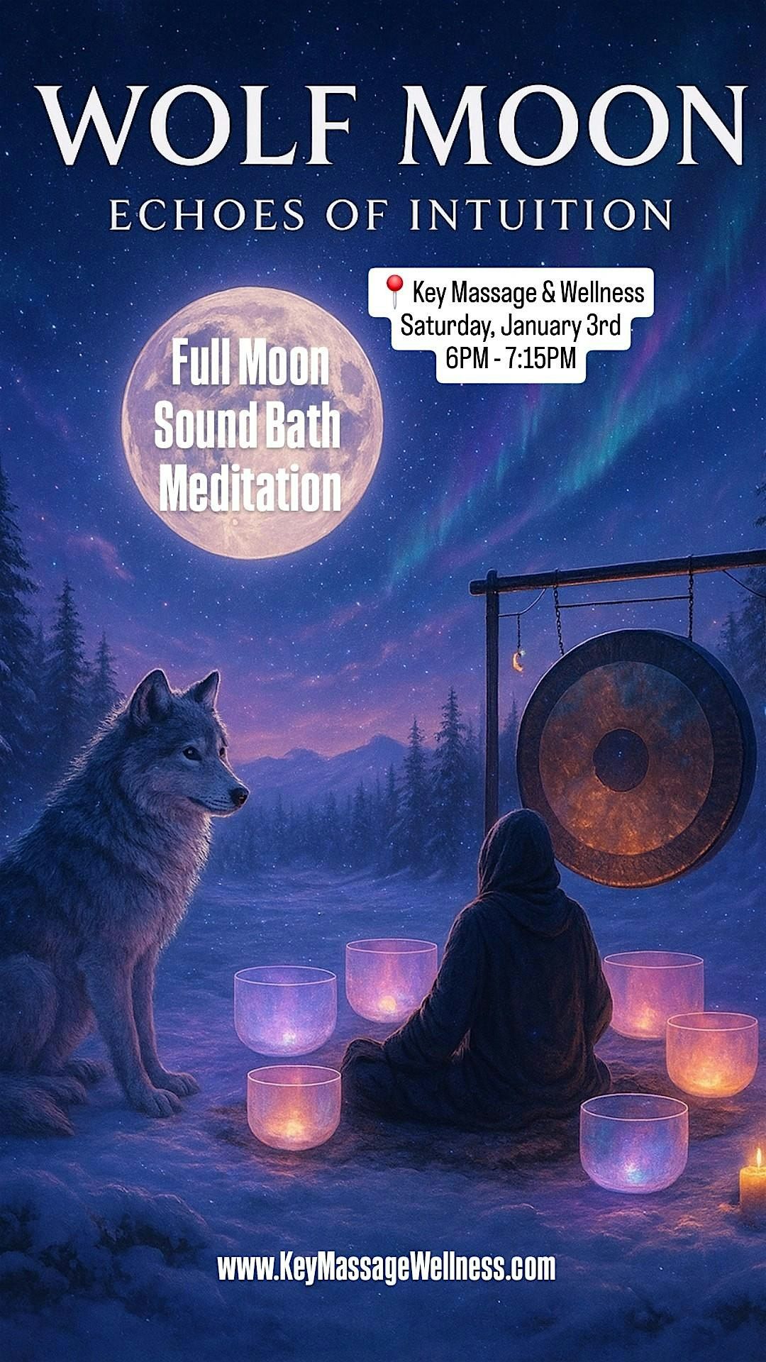 Wolf Moon: Echoes of Intuition | Full Moon Sound Bath Meditation, 3 January | Event in Milan | AllEvents