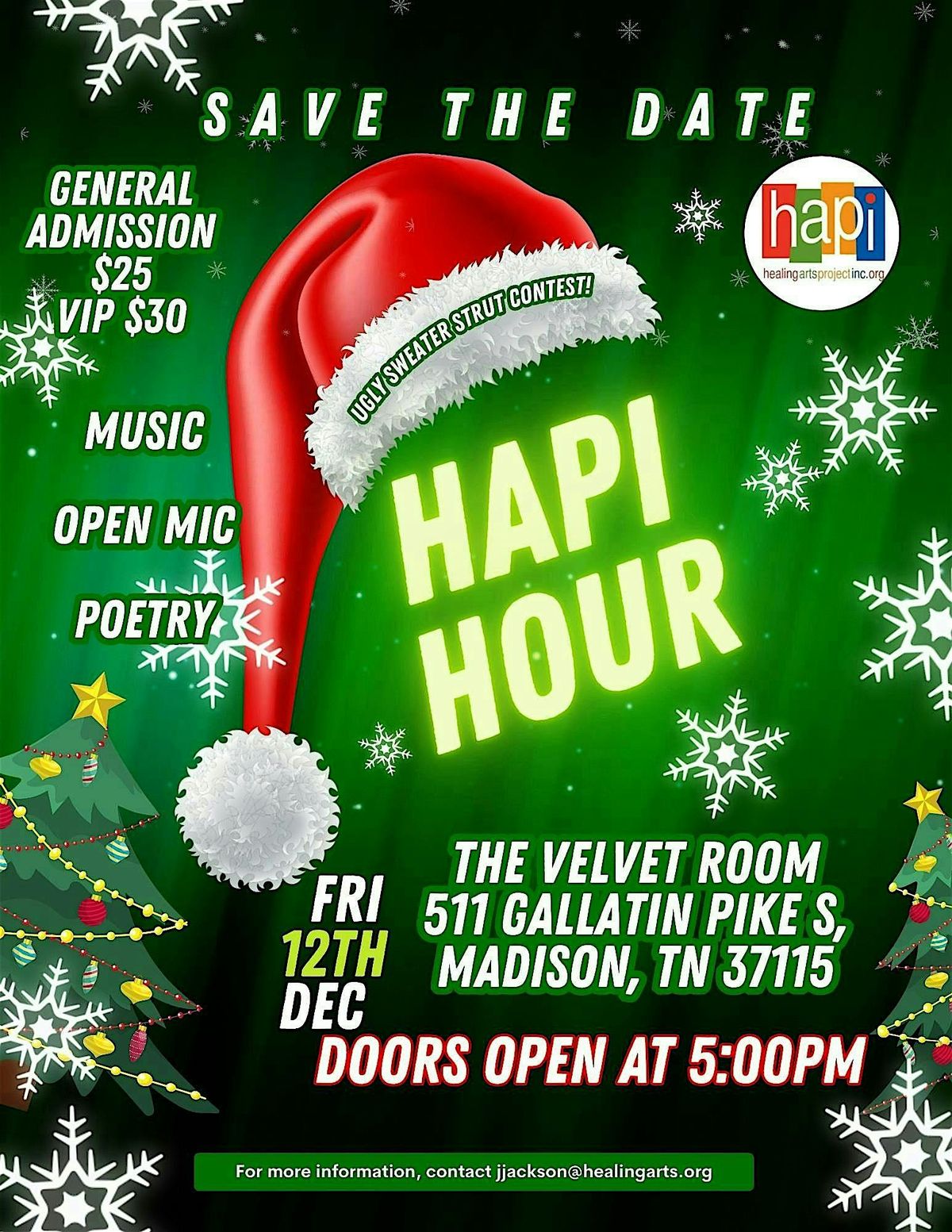 HAPI Hour: Holiday Edition, 12 December | Event in Nashville | AllEvents