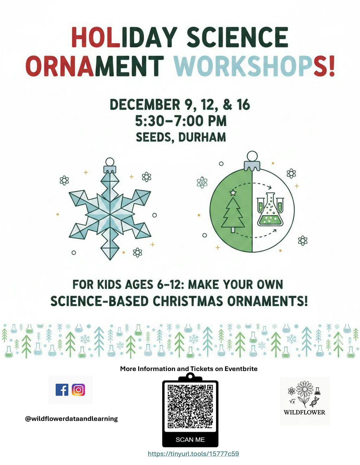 Holiday Science Ornaments Workshop for Kids, 16 December | Event in Durham | AllEvents