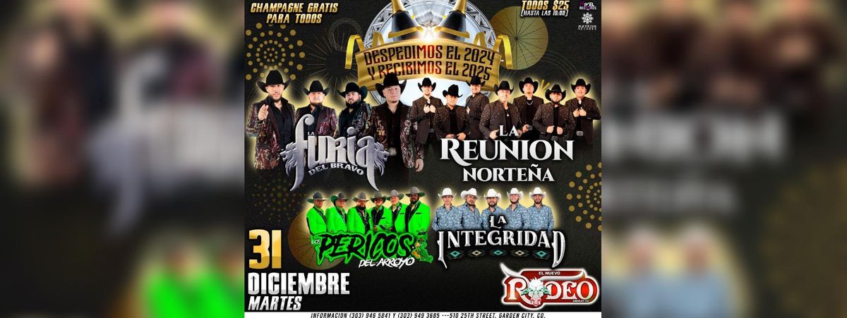 LA FURIA DEL BRAVO, LA REUNION NORTEÑA & MAS, 31 December | Event in Evans | AllEvents