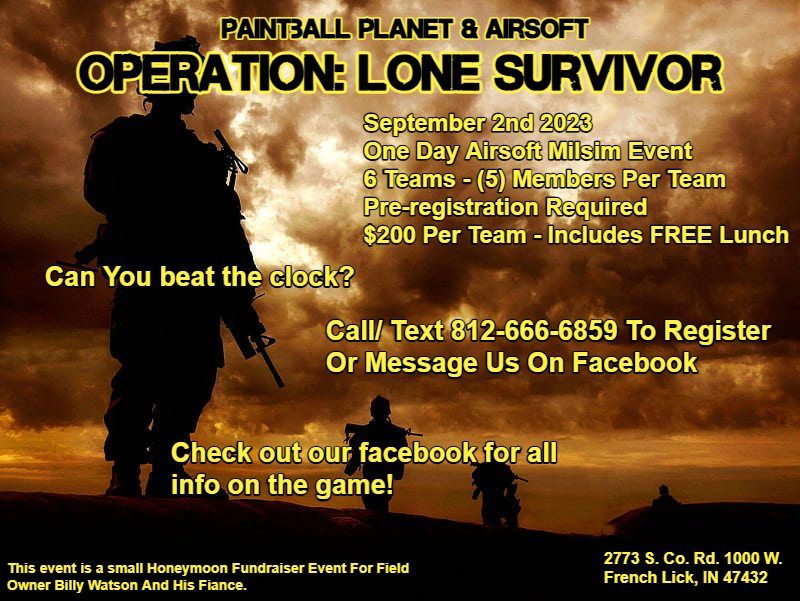 OP Lone Survivor Airsoft Milsim at Paintball & Airsoft