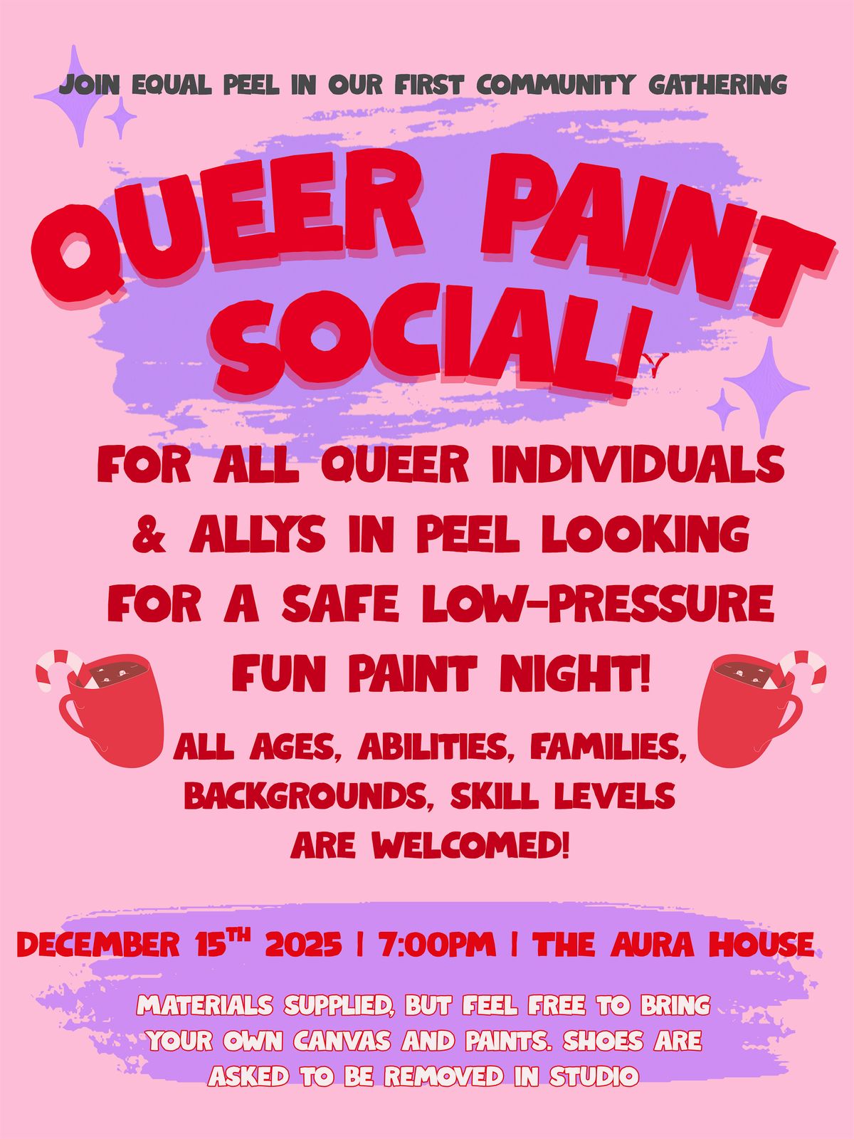 Queer Paint Social - Hosted by Equal Peel, 15 December | Event in Brampton | AllEvents