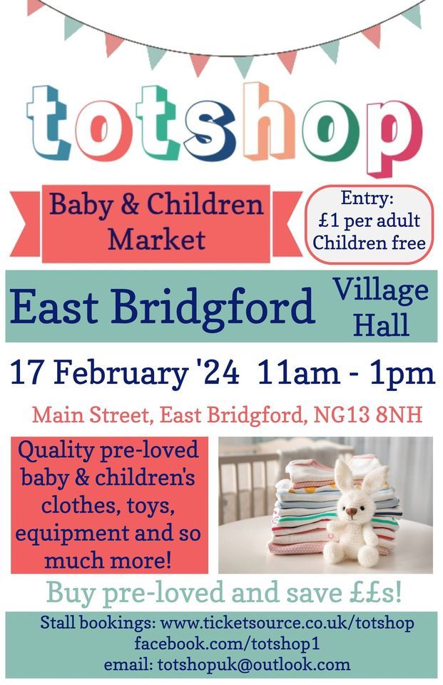 Baby & Children Market East Bridgford Village Hall, East