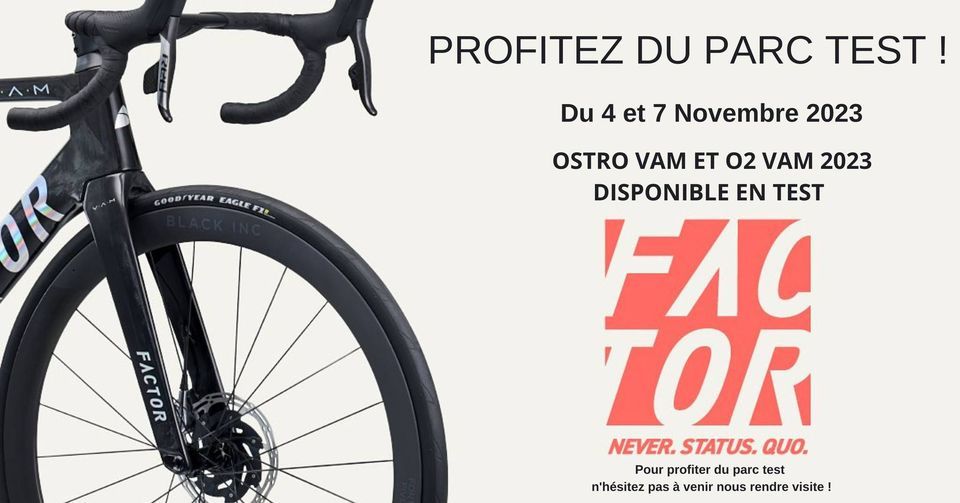 PARC TEST FACTOR, Triathlon Store Nice, November 4 to November 7