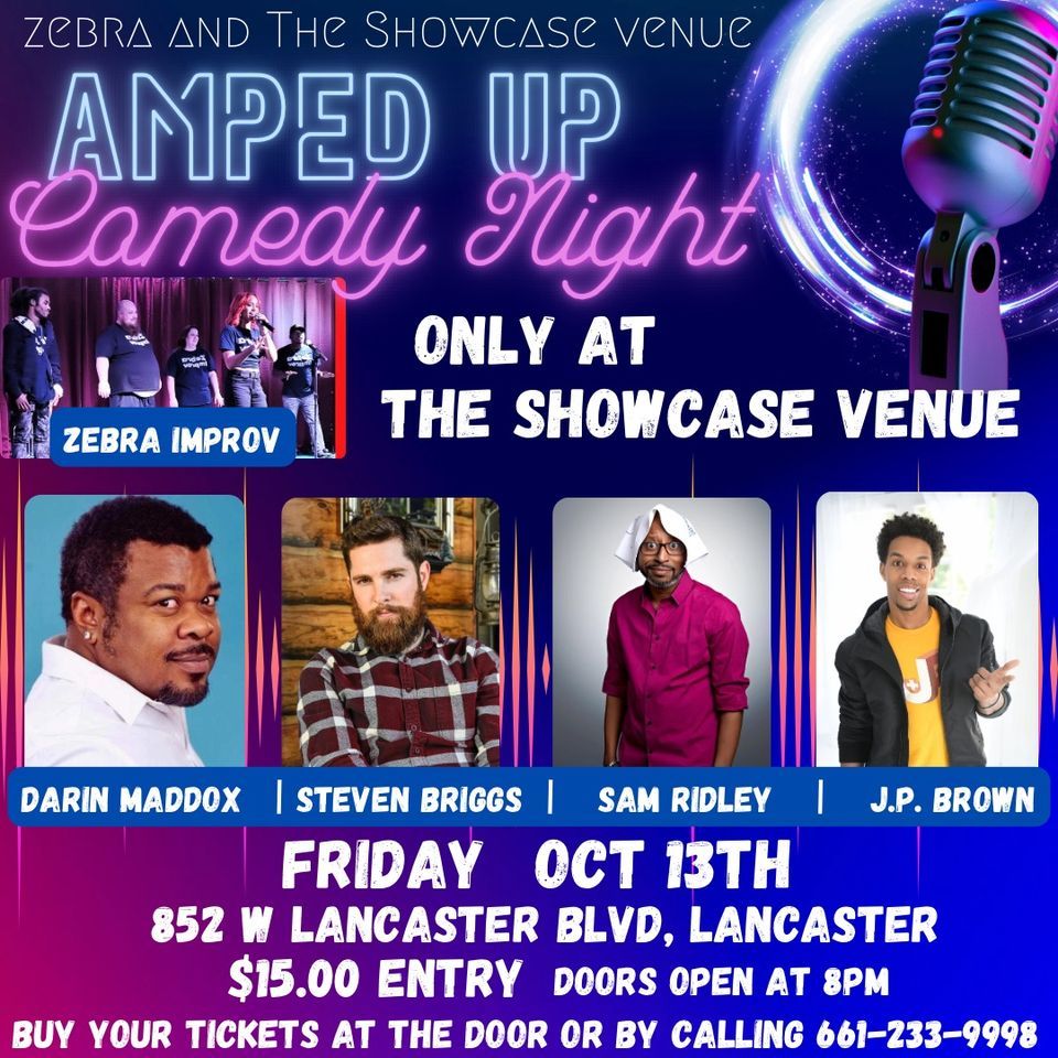 AmpedUp Comedy Night , The Showcase Venue, Lancaster, October 13 2023