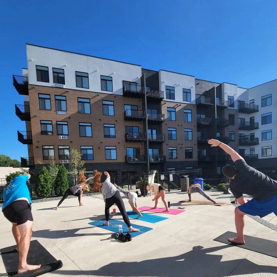 Yoga in the Courtyard with Jill Erickson, The Cascade at Falls Park