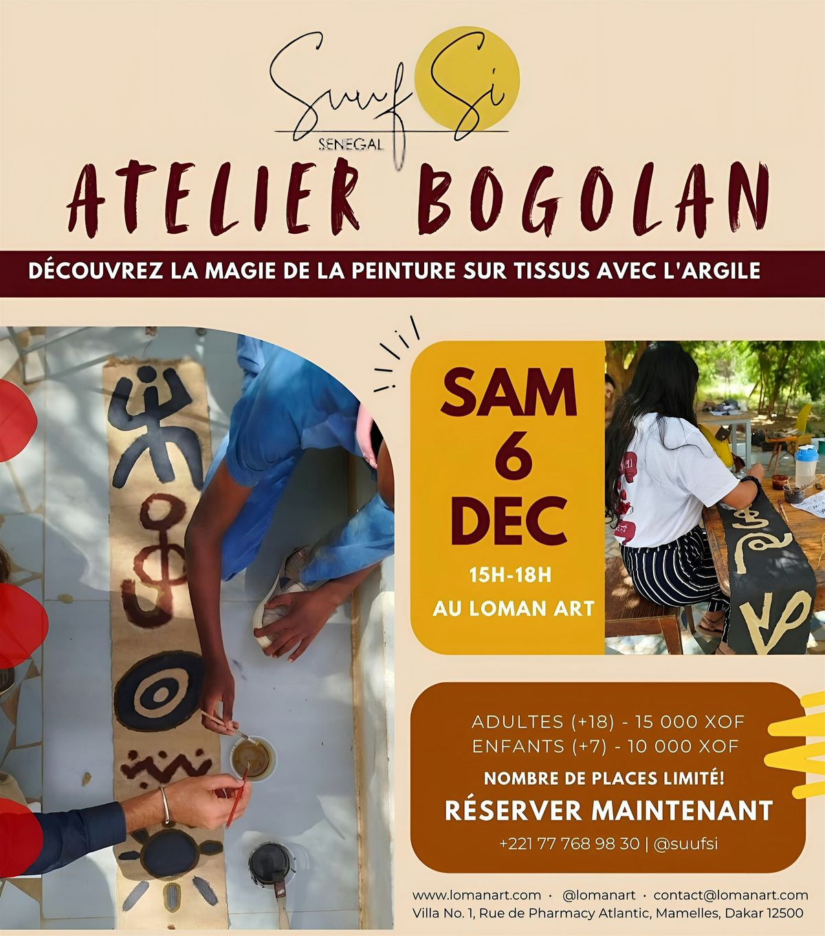 Atelier Bogolan: Textile Painting Workshop with SUUFSI, 9 January | Event in Dakar | AllEvents