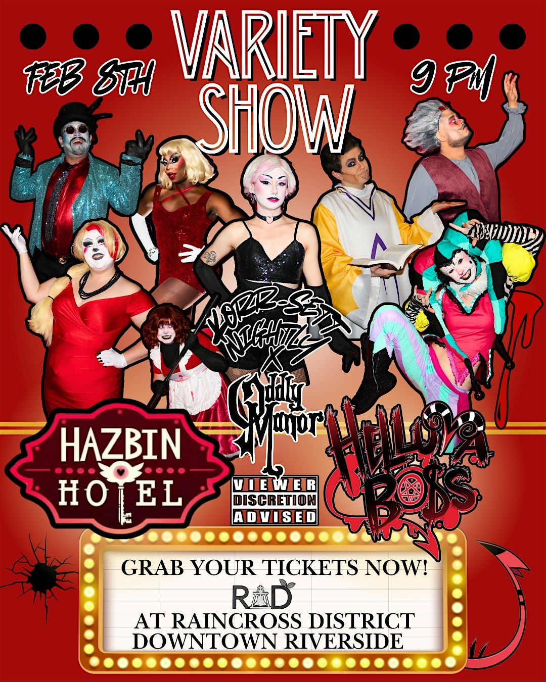 Helluva / Hazbin Variety Show, 8 February | Event in Riverside | AllEvents