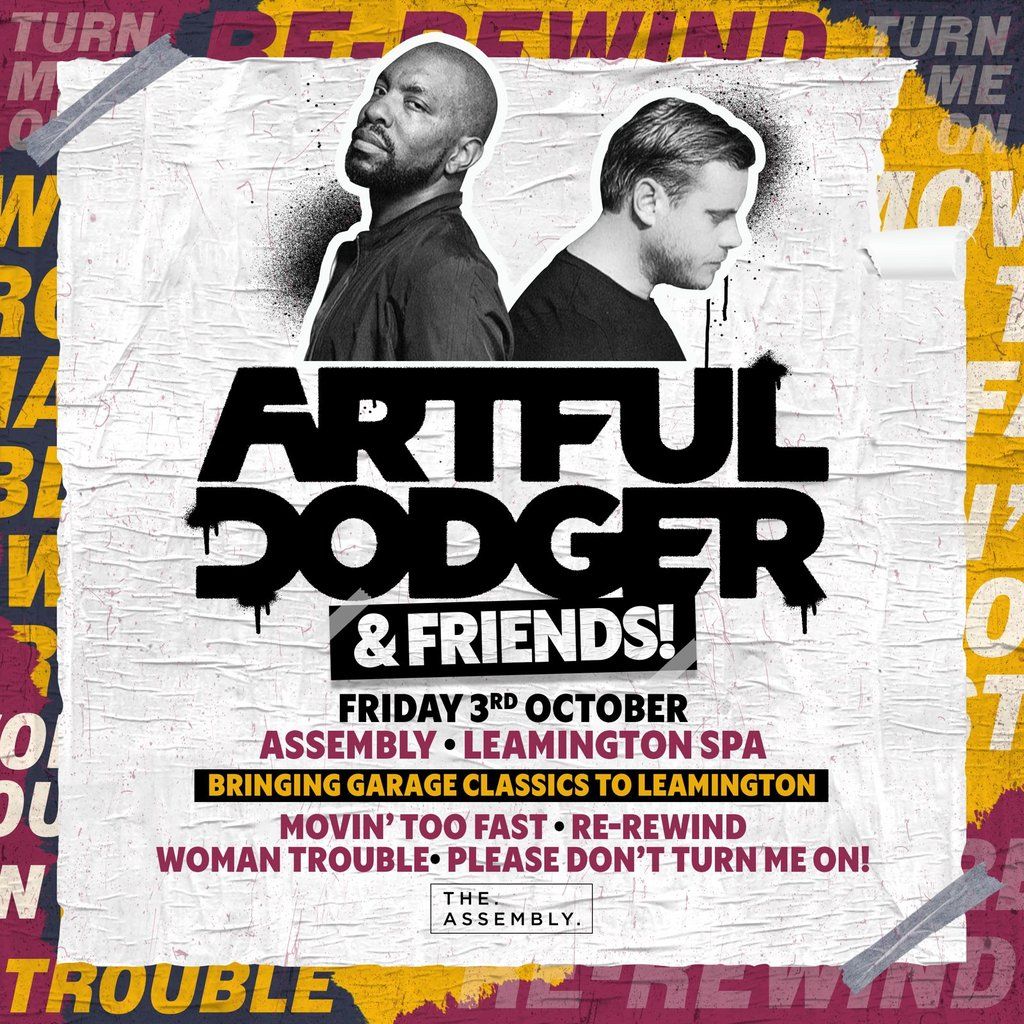 ARTFUL DODGER & FRIENDS Friday  3|10|25, 3 October | Event in Leamington | AllEvents