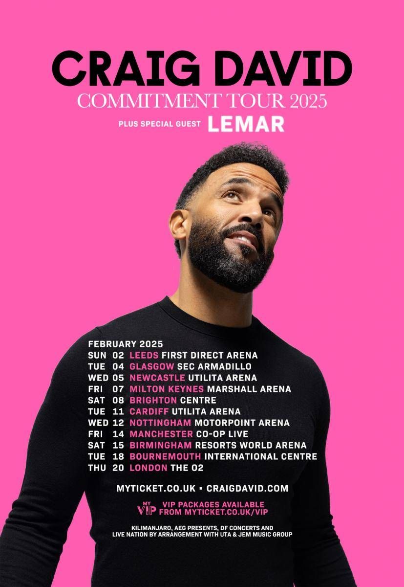 Craig David at SEC Armadillo, 6 May | Event in Glasgow | AllEvents