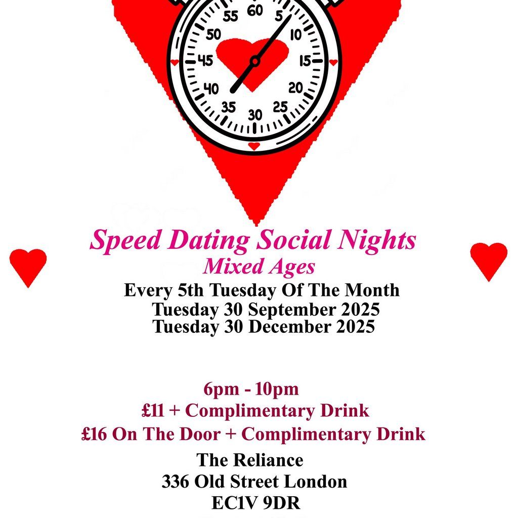 Speed Dating Social Night. Every 5th Tuesday of the month, 30 September | Event in London | AllEvents