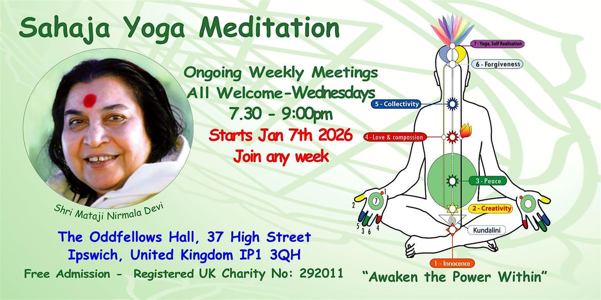 Learn to Meditate - Free Meditation & Yoga Ipswich - Wednesdays 7.30-9.00pm