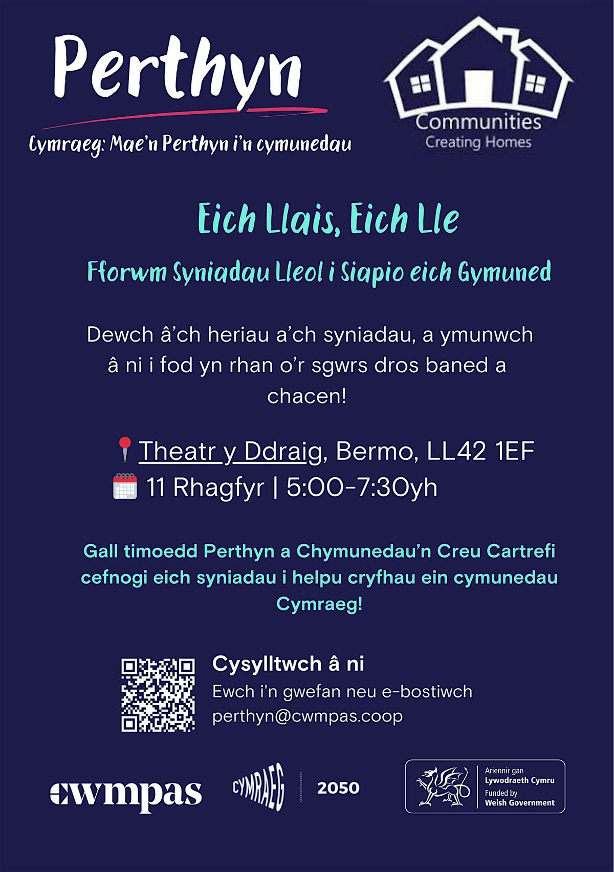 Eich Llais, Eich Lles/ Your Voice, Your Place, 11 December | Event in Barmouth | AllEvents