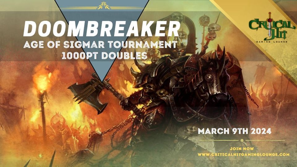 Doombreaker - Doubles Event, Critical Hit Gaming Lounge, Courtice ...