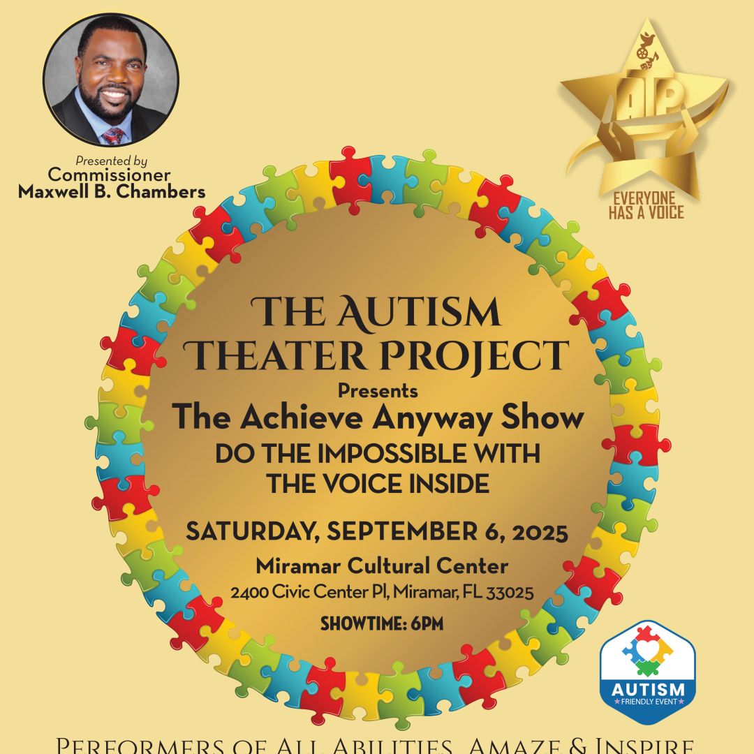 The Achieve Anyway Show at Miramar Cultural Center, 6 September | Event in Miramar | AllEvents