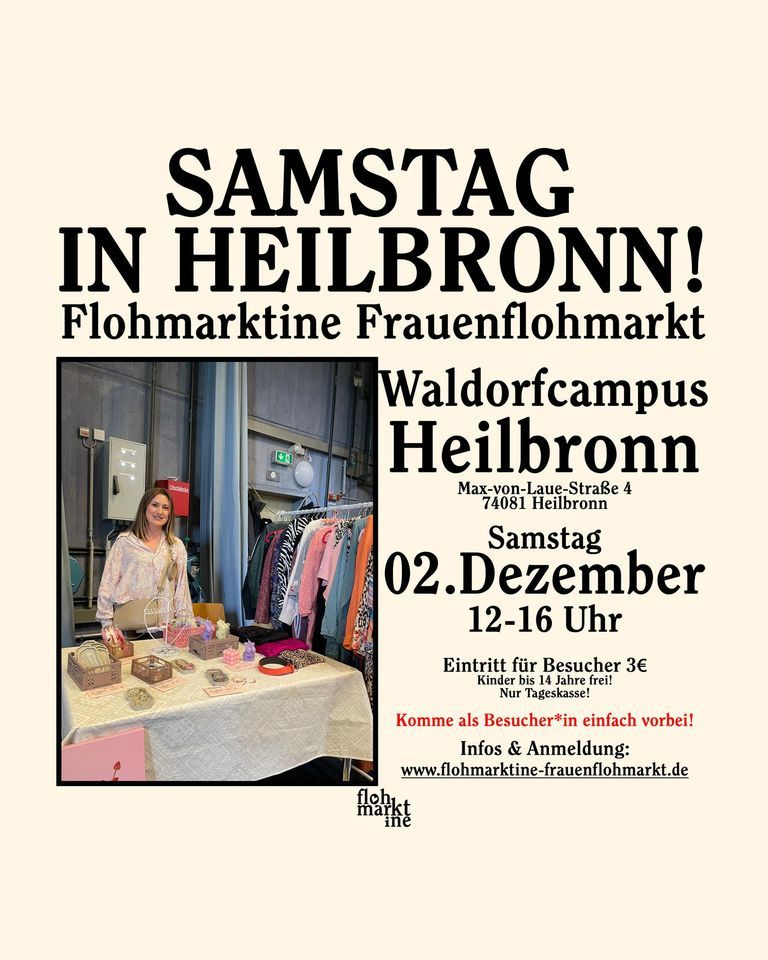 🛍 FLOHMARKTINE FRAUENFLOHMARKT am 02.12.2023 in Heilbronn!🤍🥰, 2 December | Event in Heilbronn | AllEvents.in