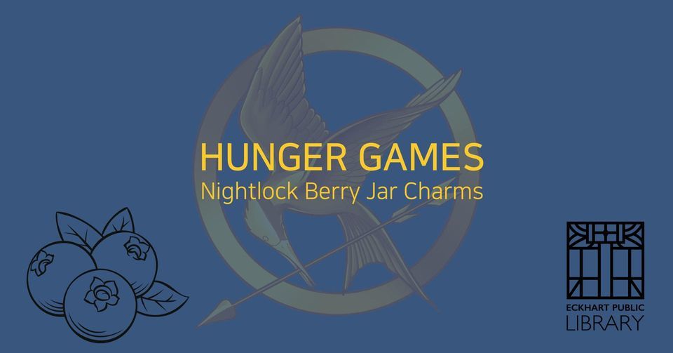 Hunger Games Nightlock Berry Jar Charms, Teen Library A Service of Eckhart Public Library