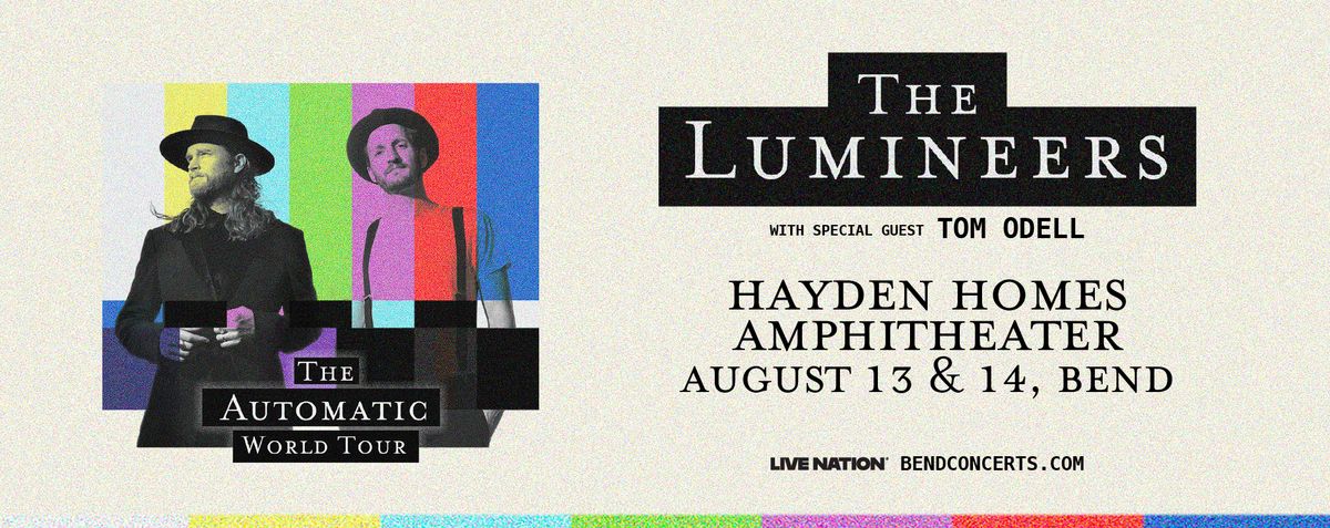 The Lumineers & Tom Odell, 29 July | Event in Salt Lake City | AllEvents